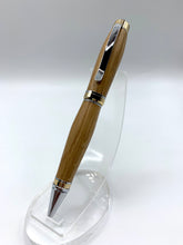 Load image into Gallery viewer, New York in Wine Barrel Oak on 24k Gold & Chrome