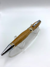 Load image into Gallery viewer, New York in Wine Barrel Oak on 24k Gold & Chrome